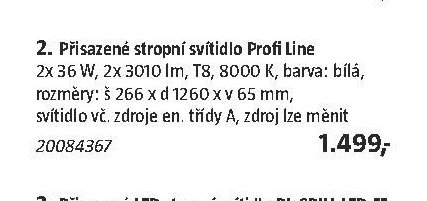 Přisazené stropní svítidlo Profi Line