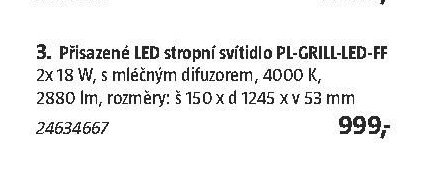 Přisazené LED stropní svítidlo PL-GRILL-LED-FF
