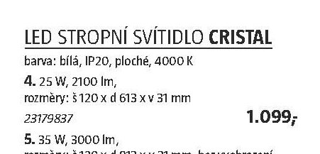 LED stropní svítidlo CRISTAL