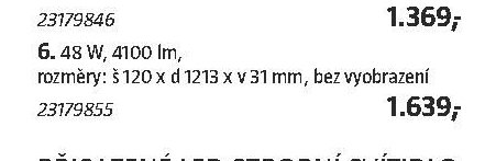 48 W, 4100 lm, 120x1213x31 mm