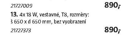 Zářivkové rastrové svítidlo 4x18 W