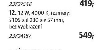 12. 12 W, 4000 K
