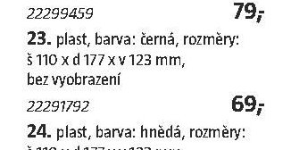 23. Svítidlo Ovál, plast, černá