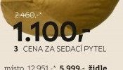Cena za sedací pytel