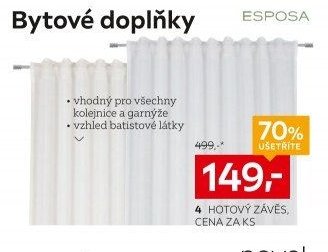 Hotový závěs