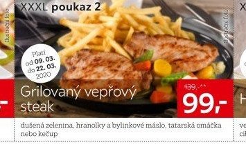 Grilovaný vepřový steak