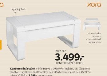 Konferenční stolek (bílý)