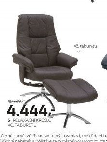 Relaxační křeslo vč. taburetu