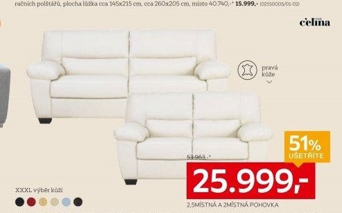 2,5místná a 2místná pohovka