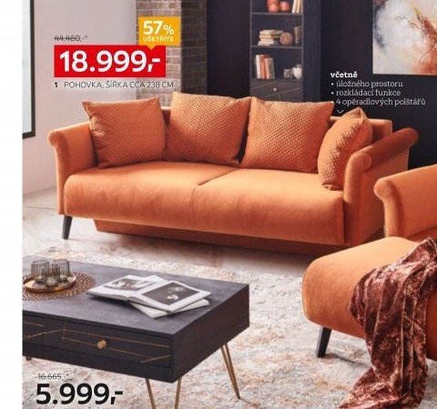 Pohovka, šířka cca 238 cm