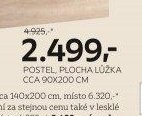 Postel, plocha lůžka 90x200 cm