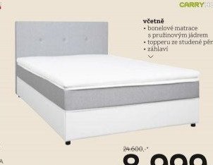 Postel boxspring, plocha lůžka 140x200 cm