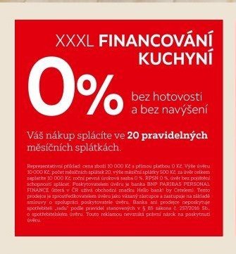 XXXL financování kuchyní