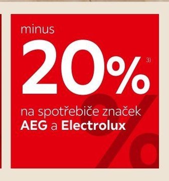 Minus 20% na spotřebiče značek AEG a Electrolux