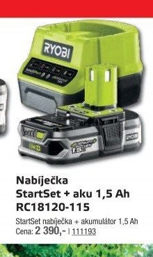 Nabíječka StartSet + aku 1,5 Ah RC18120-115