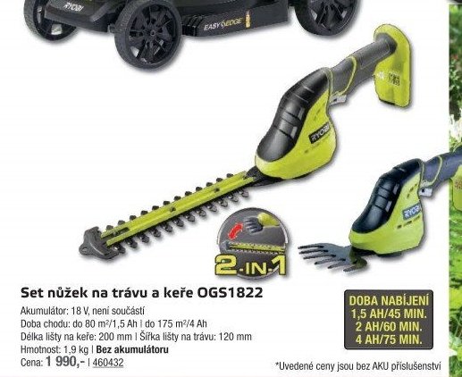 Set nůžek na trávu a keře OGS1822