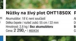 Nůžky na živý plot OHT1850X