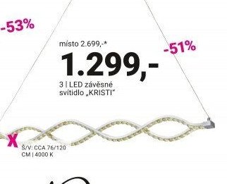 LED závěsné svítidlo KRISTI