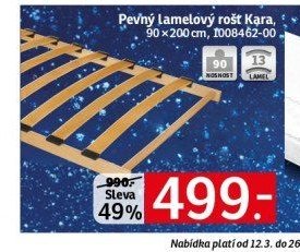 Pevný lamelový rošt Kara