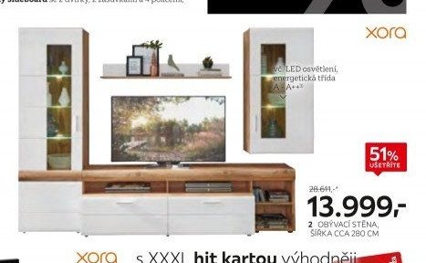 Obývací stěna, šířka cca 280 cm