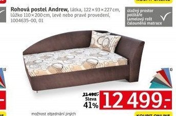 Rohová postel Andrew