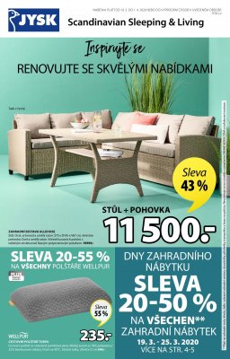 akční leták Jysk 19.3.2020-1.4.2020