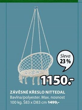 ZÁVĚSNÉ KŘESLO NITTEDAL