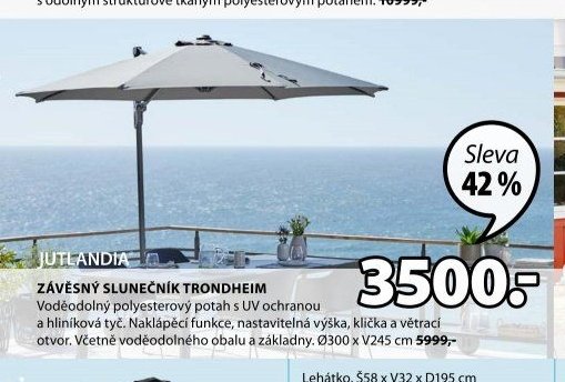 ZÁVĚSNÝ SLUNEČNÍK TRONDHEIM