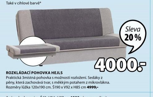 Rozkládací pohovka Hejls