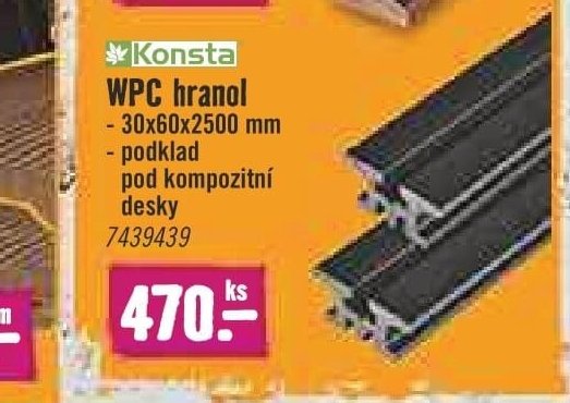 WPC hranol 30x60x2500 mm