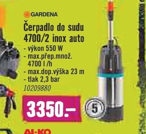 Zahradní čerpadlo 4700/2 inox auto