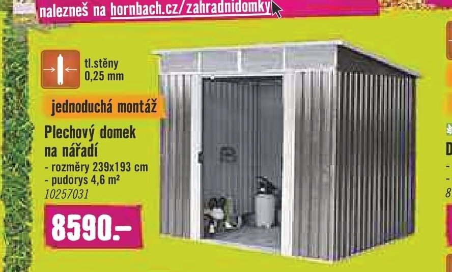 Plechový domek na nářadí