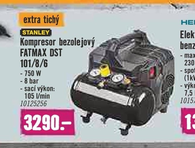 Kompresor bezolejový Stanley FATMAX DST 101/8/6