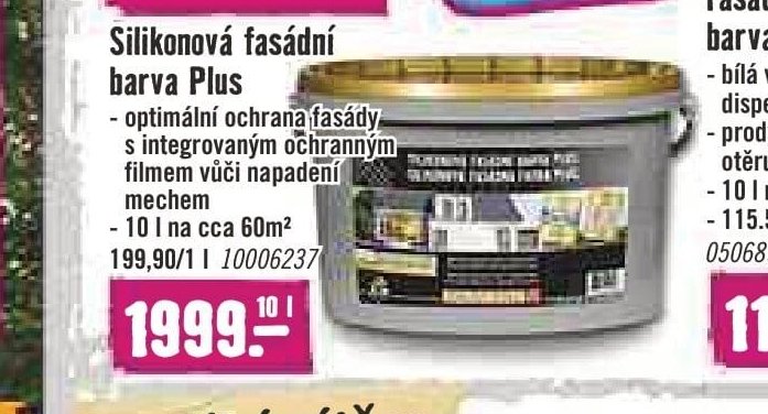 Silikonová fasádní barva Plus