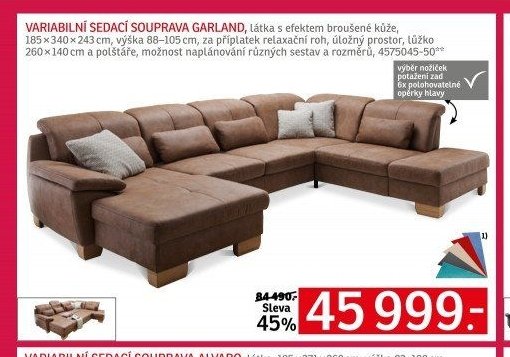 VARIABILNÍ SEDACÍ SOUPRAVA GARLAND