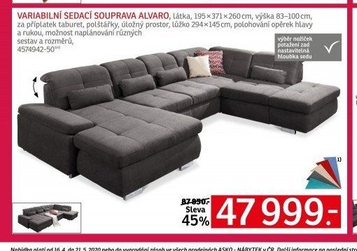 VARIABILNÍ SEDACÍ SOUPRAVA ALVARO