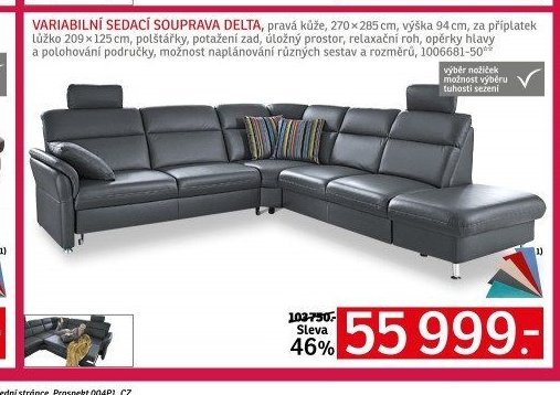 VARIABILNÍ SEDACÍ SOUPRAVA DELTA
