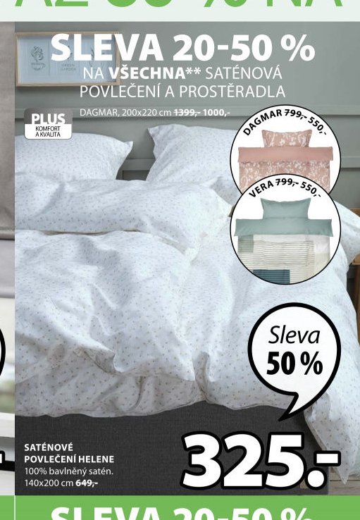 Saténové povlečení HELENE