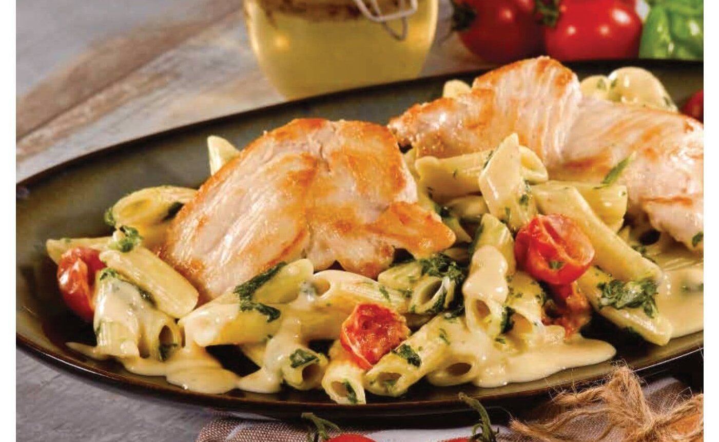 Penne s grilovaným kuřecím masem