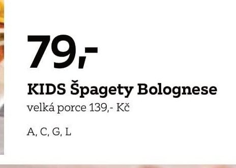 KIDS Špagety Bolognese