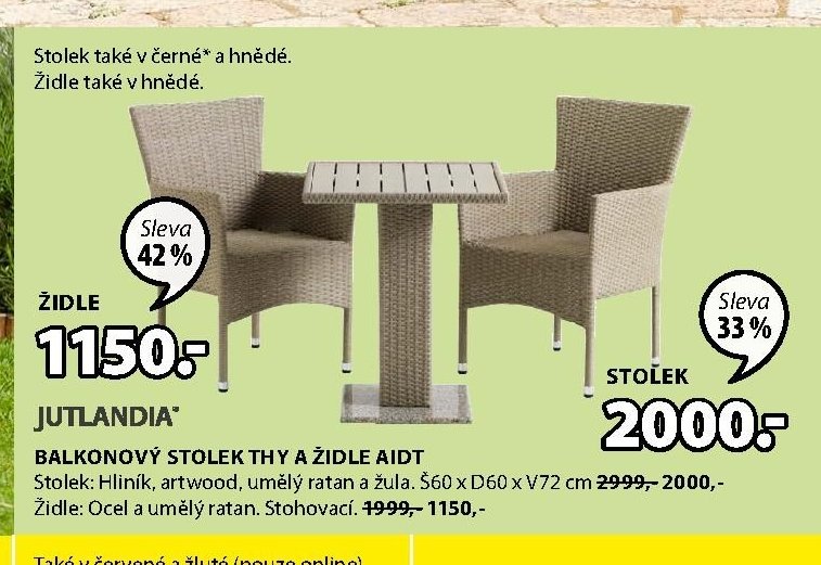 BALKONOVÝ STOLEK THY A ŽIDLE AIDT