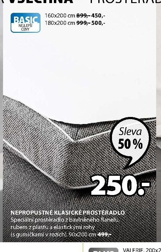 NEPROPUSTNÉ KLASICKÉ PROSTĚRADLO