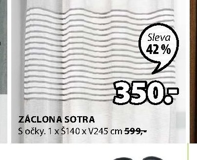 ZÁCLONA SOTRA