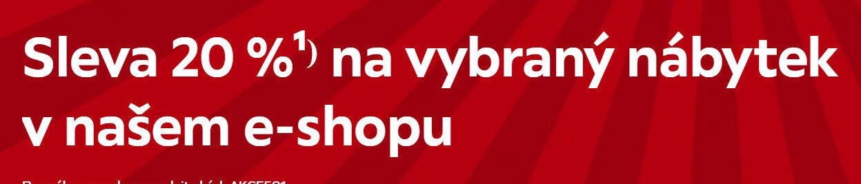 Sleva 20 % na vybraný nábytek v našem e-shopu