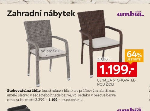 Stohovatelná židle