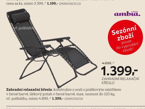 Zahradní relaxační křeslo