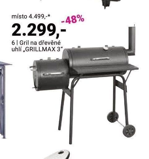 Gril na dřevěné uhlí GRILLMAX 3