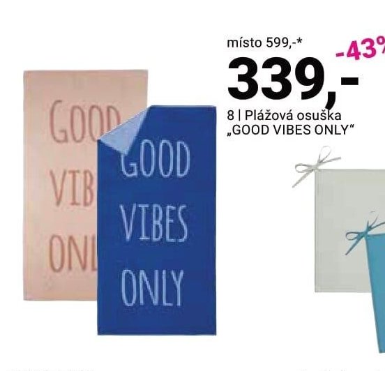 Plážová osuška GOOD VIBES ONLY