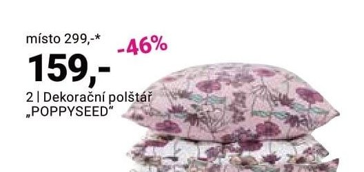 Dekorační polštář POPPYSEED