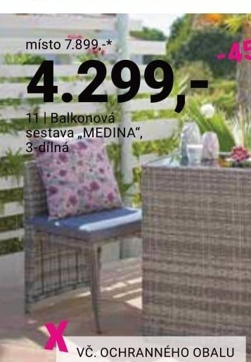 Balkonová sestava MEDINA, 3-dílná